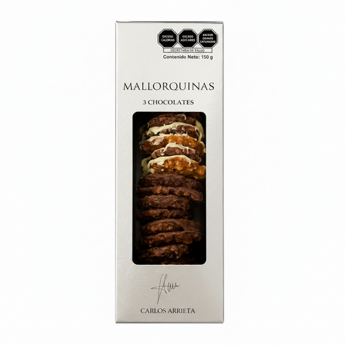 Mallorquina 3 chocolates - galleta bañada en chocolate 150g