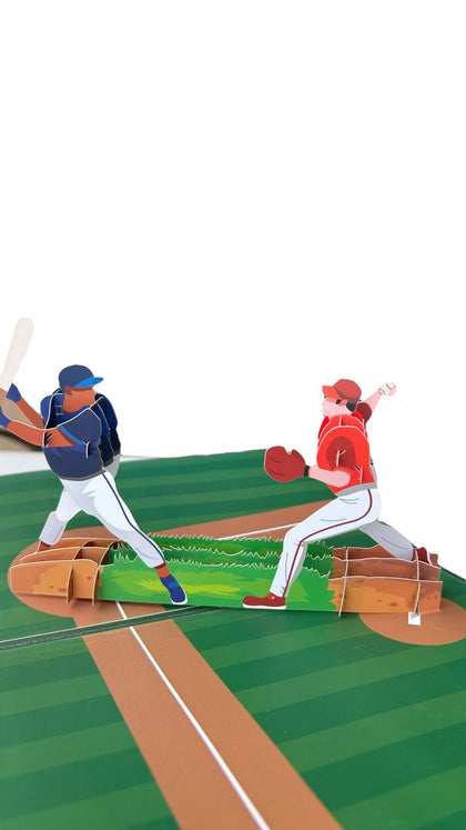 Tarjeta  Pop Up 3D-Amantes del Beisbol