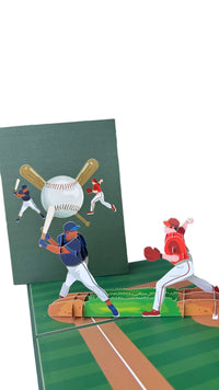 Tarjeta  Pop Up 3D-Amantes del Beisbol