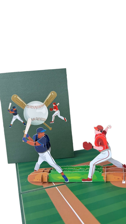 Tarjeta  Pop Up 3D-Amantes del Beisbol