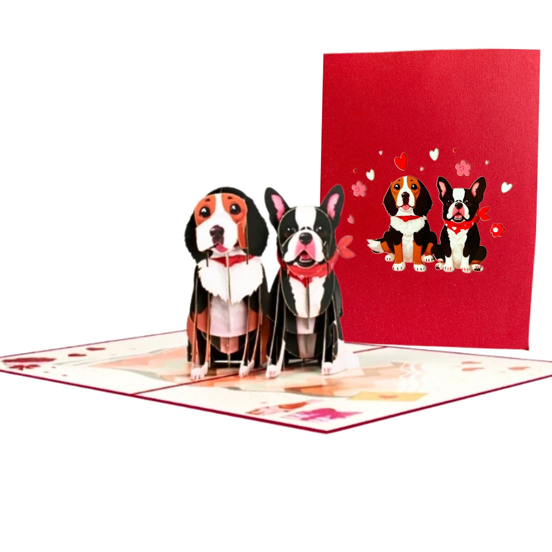 Tarjeta Pop Up 3D - Amor por las mascotas