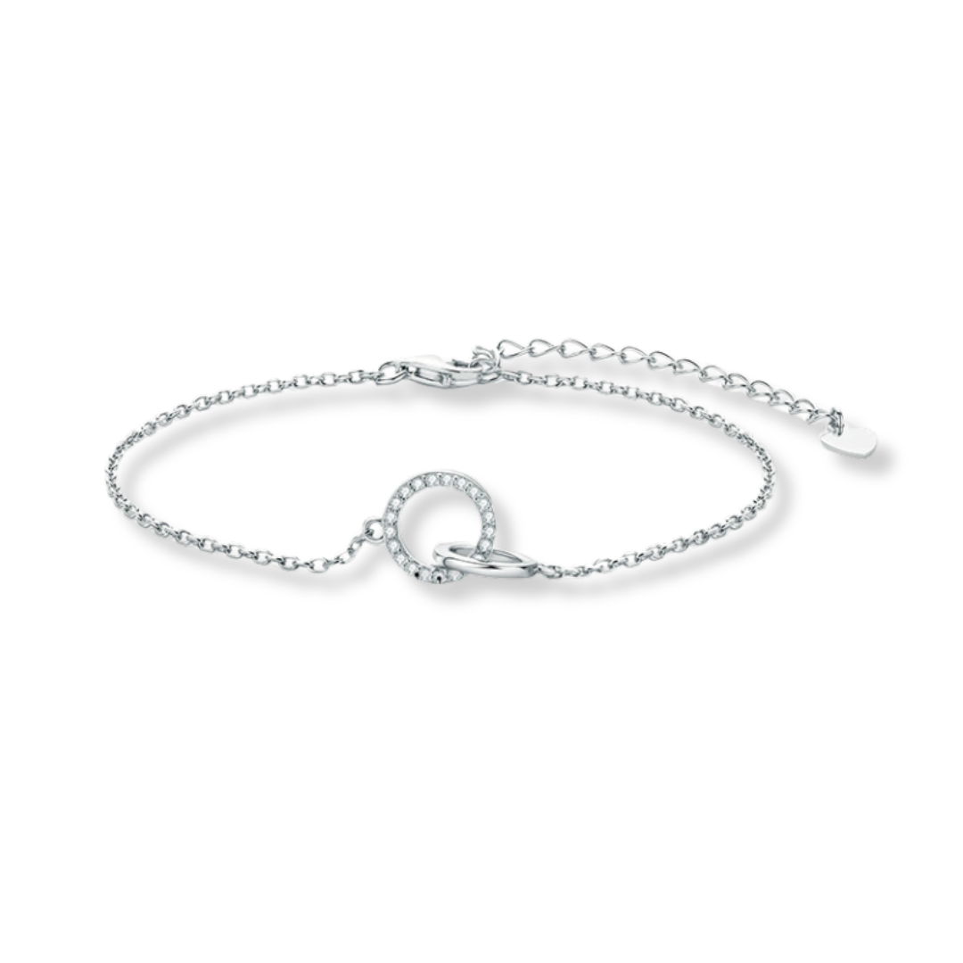 Aros entrelazados-pulsera con moissanitas