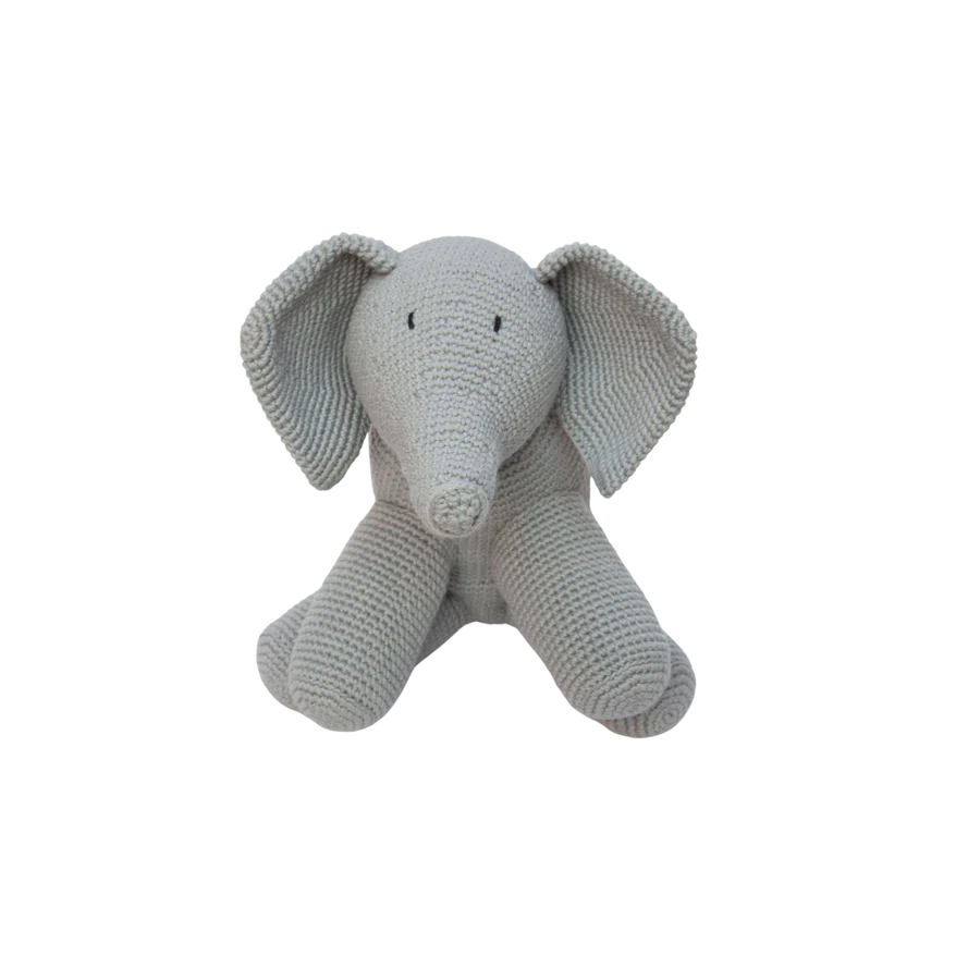 Buba-elefante de peluche tejido a mano