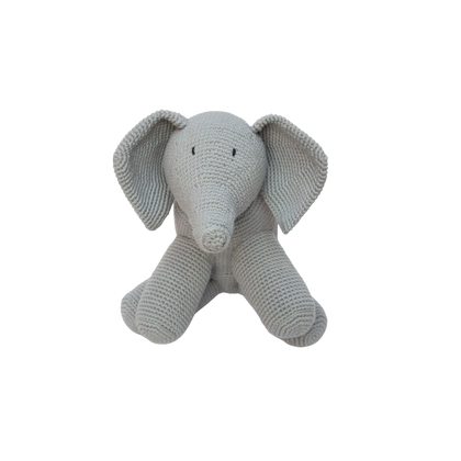 Buba-elefante de peluche tejido a mano