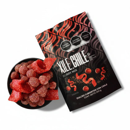 Berry Mix-bolitas de cereza y tiritas con sabor a fresa