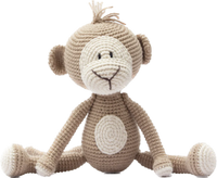 Coco-chango de peluche tejido a mano