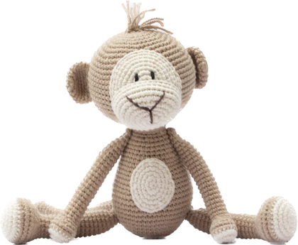 Coco-chango de peluche tejido a mano
