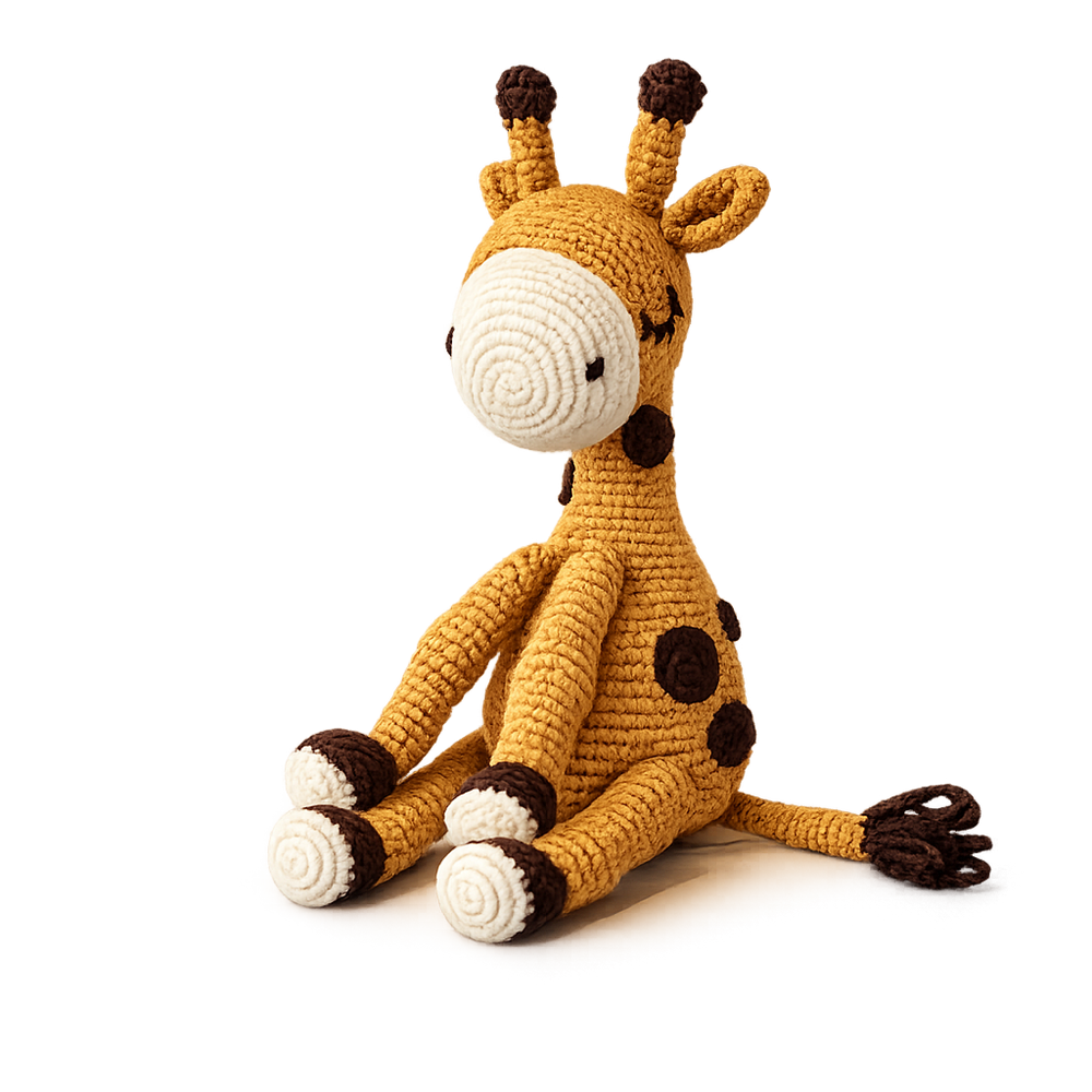 Fita - jirafita de peluche tejida a mano