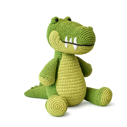 Tato-cocodrilo de peluche tejido a mano
