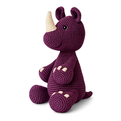 Nino- rino de peluche tejido a mano