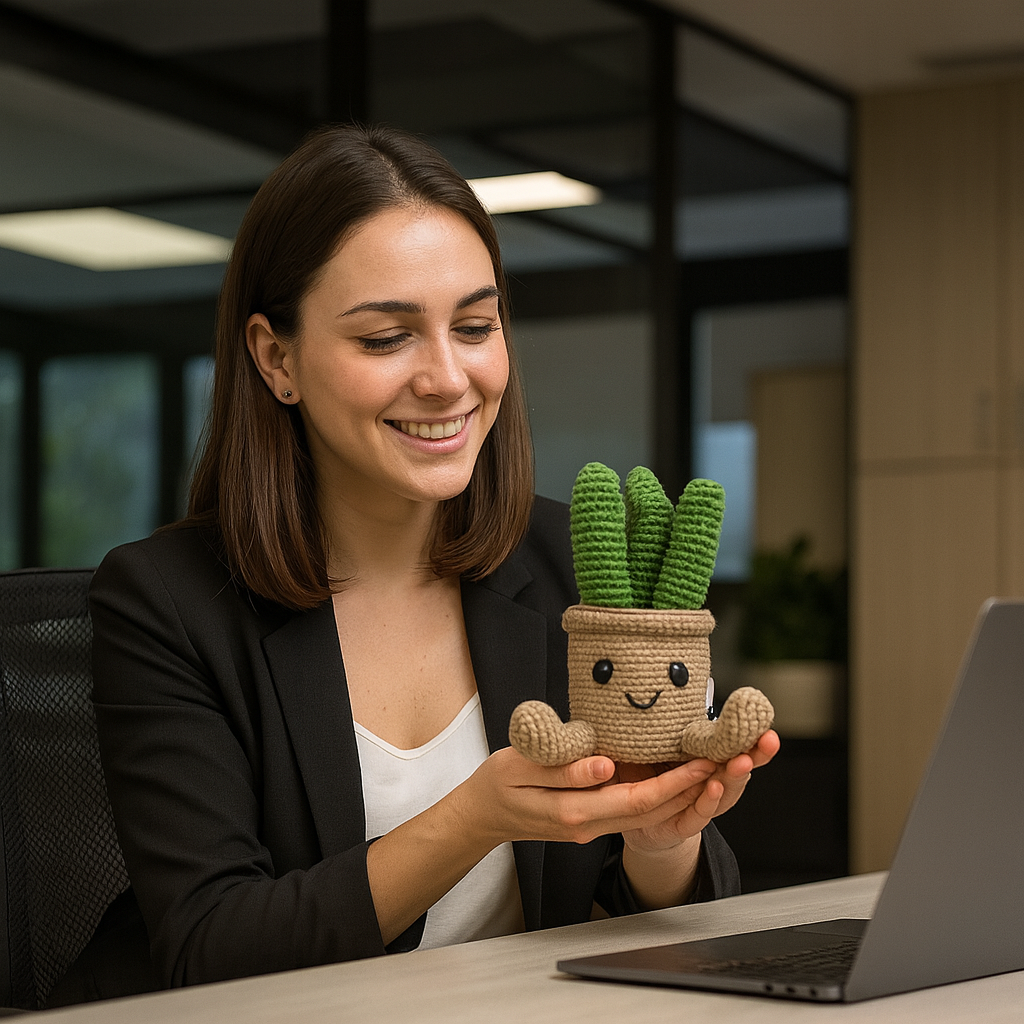 Suculentas-cactus de peluche