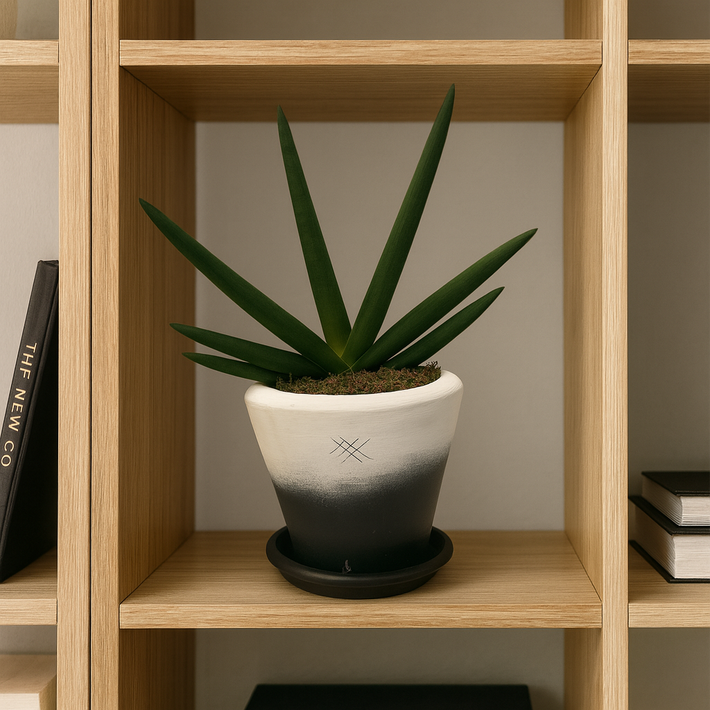 Guillermo-maceta terracota fusión con sansevieria cilíndrica