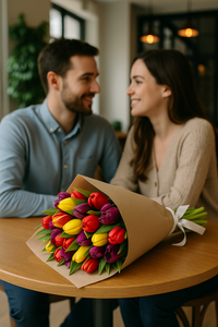 Ramo de 40 tulipanes mixtos
