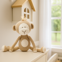 Coco-chango de peluche tejido a mano