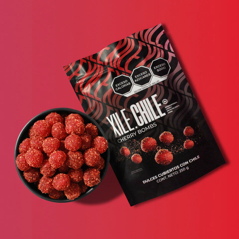 Cherry Bomb-pequeñas bolitas de cereza cubiertas con chile