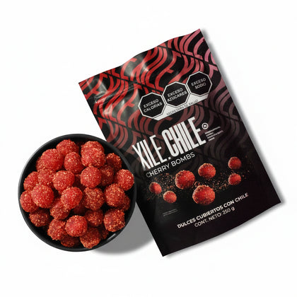 Cherry Bomb-pequeñas bolitas de cereza cubiertas con chile