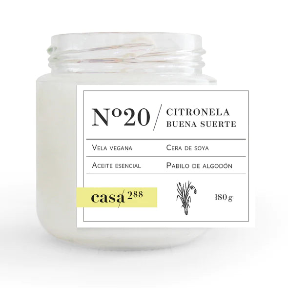 Citronela-Vela artesanal aromática.