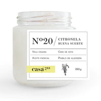 Citronela-Vela artesanal aromática.