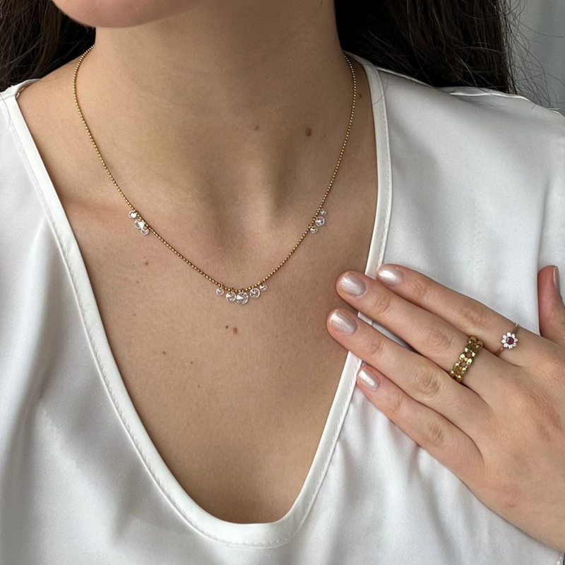 Collar Destellos-collar de  acero inoxidable