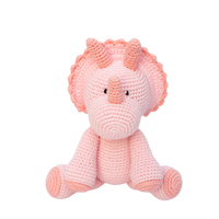 Dani-dinosauria de peluche tejido a mano