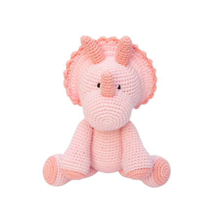 Dani-dinosauria de peluche tejido a mano