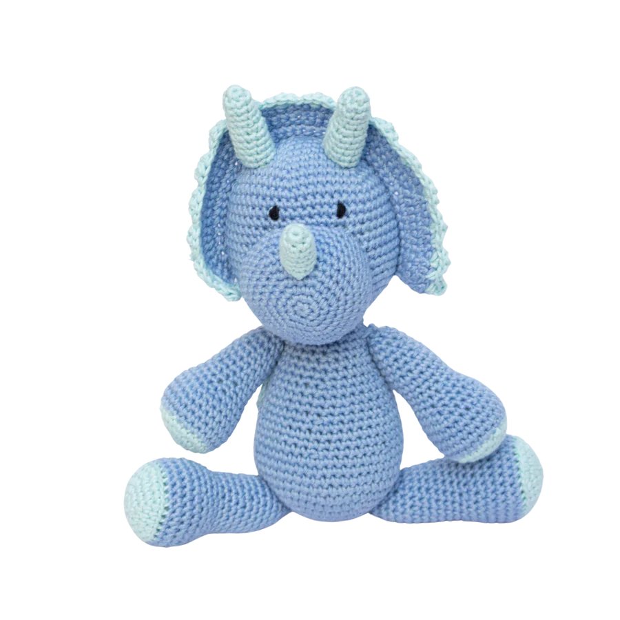Dino-dinosaurio de peluche tejido a mano