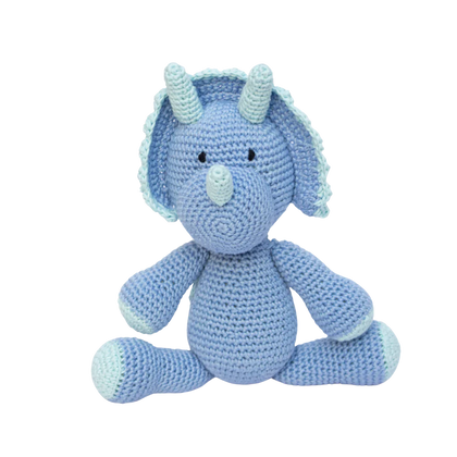 Dino-dinosaurio de peluche tejido a mano