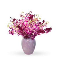 Etiqueta Menta-florero de cerámica menta con orquídea dendrobium