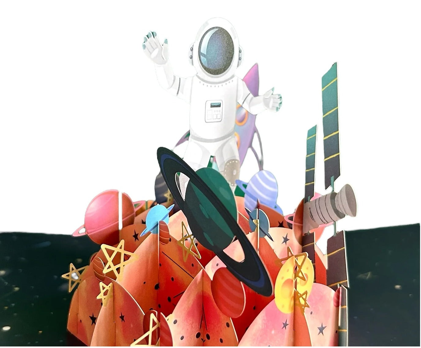 Tarjeta de Explorador Espacial Pop-Up