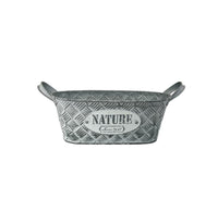 Nature canasta-porta maceta de metal