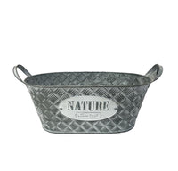 Nature canasta-porta maceta de metal