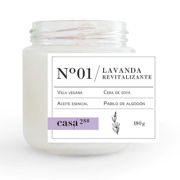 Lavanda-Vela artesanal aromática.