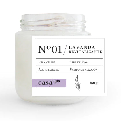 Lavanda-Vela artesanal aromática.