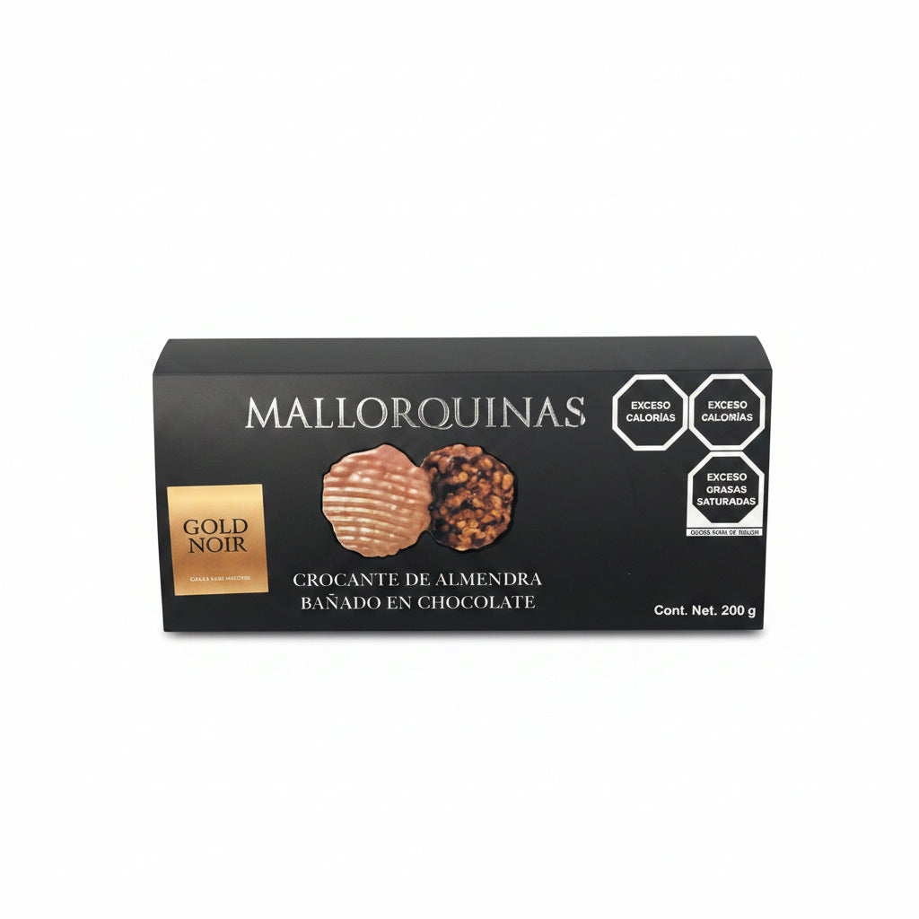 Mallorquina gold noir- galleta bañada en chocolate 200gr
