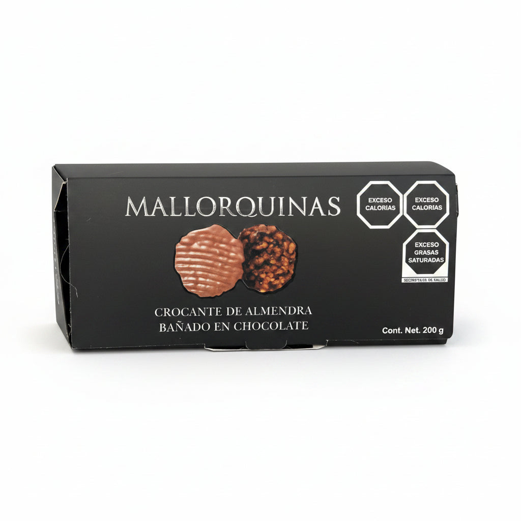 Mallorquina almendra- galleta bañada en chocolate 200g
