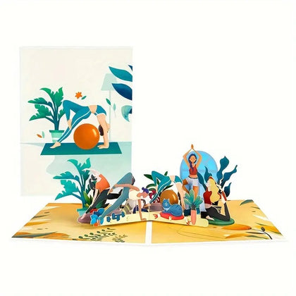 Tarjeta Pop Up 3D Mamá Yogui