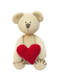 Nico Corazón- oso de peluche tejido a mano