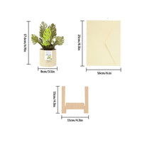 Tarjeta Pop Up 3D-Planta de papel con maceta