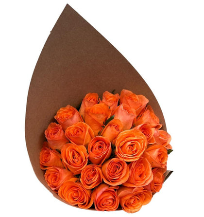 Ramo de 24 rosas naranja
