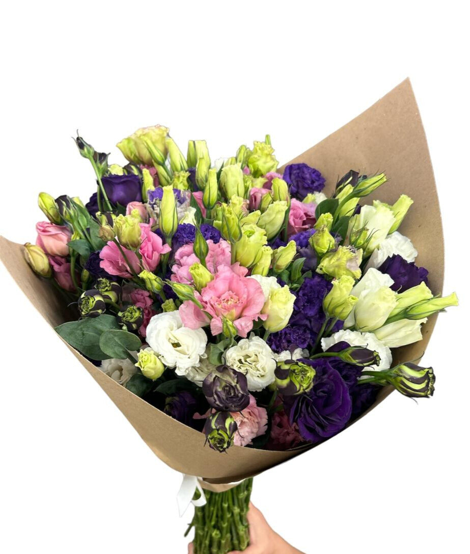 Ramo de lisianthus de colores – Menta Flores 🇲🇽