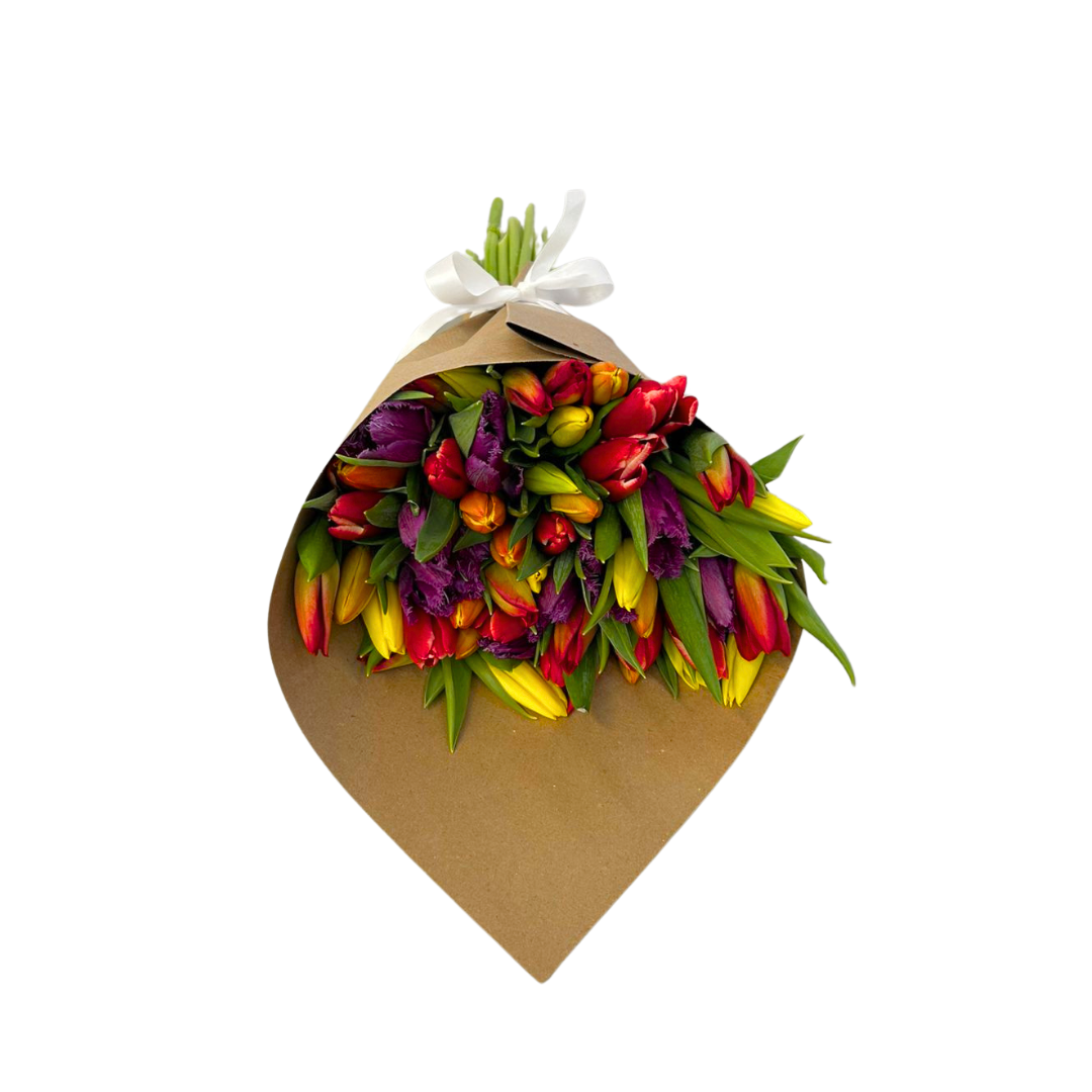 Ramo de 50 tulipanes mixtos