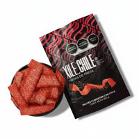 Tiritas de Fresa-tiras de gomita de fresa, cubiertas con chile
