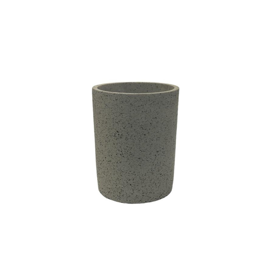 Cilindro granito-maceta en forma cilindro efecto granito
