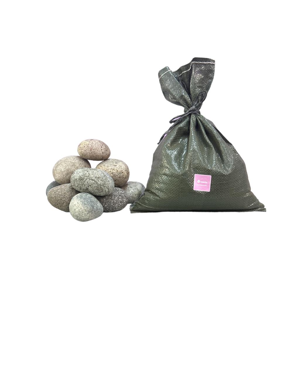 Piedras de río en costalito