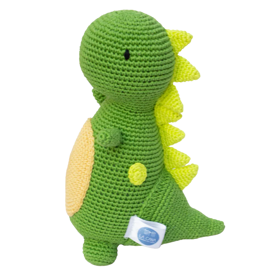 Rex dinosaurio de peluche tejido a mano