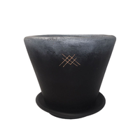 Maceta de Barro-modelo Sonora Meraki charcoal